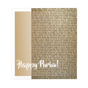 Bloc-note Joyeux cadeau Purim Judaica
