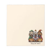 Bloc-note Joyeux chien d'Halloween Goldendoodle (Devant)