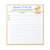 Bloc-note Joyeux Chien ou Photo Personnalisé À Faire Planifi (Devant)