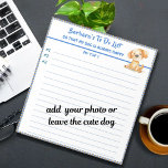 Bloc-note Joyeux chien ou photo Planificateur personnalisé à<br><div class="desc">Happy Cat Personnalisé Planner Simple Modern To Do List / Planner Notepad Et, vous êtes acclamé par le merveilleux Happy Dog - pour vous donner juste cette incitation supplémentaire et beaucoup d'amour le long du chemin (et peut-être quelques sourires également). Toute question de conception ou si vous avez besoin d'aide,...</div>