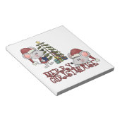 Bloc-note Joyeux Christmouse avec l'arbre (Incliné)