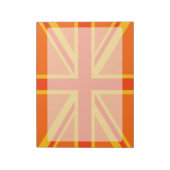 Bloc-note Joyeux drapeau britannique Union Jack orange (Tourné)
