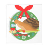Bloc-note joyeux escargot de noël (Devant)