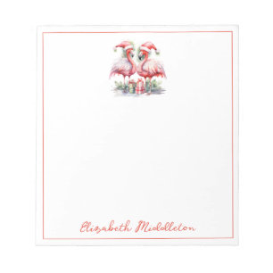 Bloc-note Joyeux Flamants roses roses de Noël