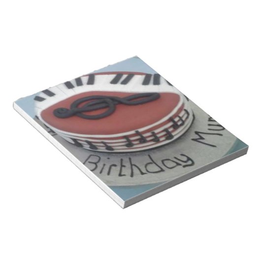 Bloc-note Joyeux gâteau de maman d'anniversaire (Incliné)