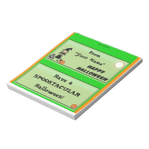 Bloc-note Joyeux Halloween Bar Wrapper Party Favoriser
