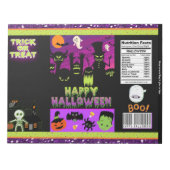 Bloc-note Joyeux Halloween Chip Bag Wrappers Fête Faveurs (Devant)