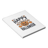 Bloc-note Joyeux Halloween Citrouille Design de Gravure Vint (Incliné)