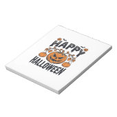 Bloc-note Joyeux Halloween Citrouille Design de Gravure Vint (Tourné)