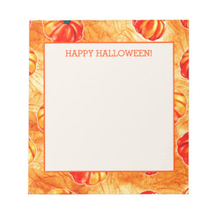 Bloc-note Joyeux Halloween Citrouilles Orange