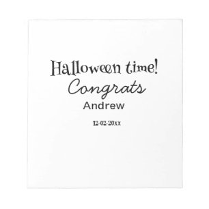 Bloc-note Joyeux Halloween félicitations ajoutez nom date an