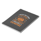 Bloc-note Joyeux Halloween Vampire Citrouille Sorcière Chape (Tourné)