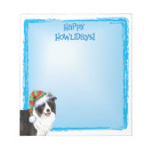 Bloc-note Joyeux Howlidays Bordure Collie (Devant)