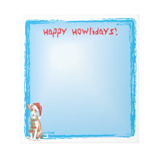 Bloc-note Joyeux Howlidays Ibizan Hound (Devant)