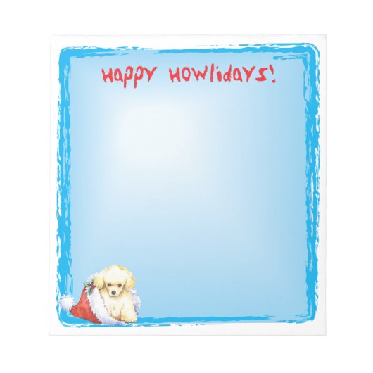 Bloc-note Joyeux Howlidays Jouet Caniche (Devant)