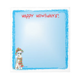 Bloc-note Joyeux Howlidays Lévrier Italien