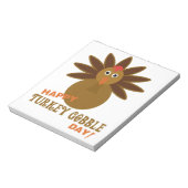 Bloc-note Joyeux Jour de la grogne turque Thanksgiving (Tourné)