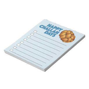 Bloc-note Joyeux Jours de Challah Juif Fête Pain Hanoukka