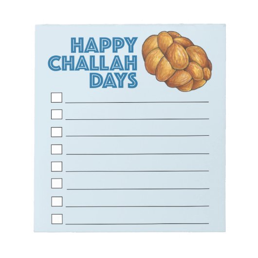 Bloc-note Joyeux Jours de Challah Juif Fête Pain Hanoukka (Devant)