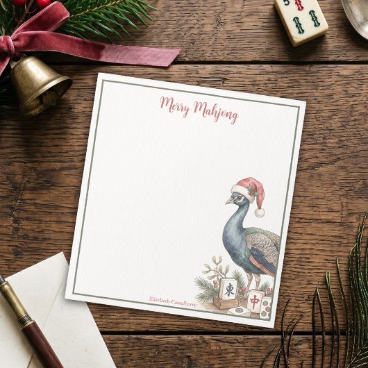 Bloc-note Joyeux Mahjong Noël Cadeau de Noël