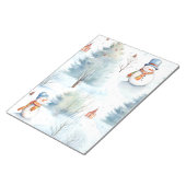 Bloc-note Joyeux Motif des Snowmen (Incliné)