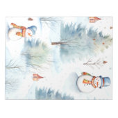 Bloc-note Joyeux Motif des Snowmen (Devant)