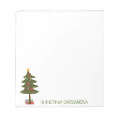 Bloc-note Joyeux Noël | Arbre de Noël de fête festive (Devant)