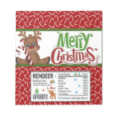 Bloc-note Joyeux Noël Barre de bonbons Favoris (Devant)