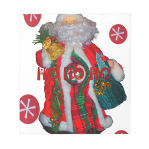 Bloc-note Joyeux Noël coloré Père Noël Imprimer