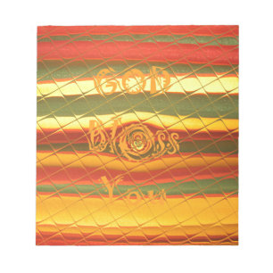 Bloc-note Joyeux Noël Dieu vous bénisse Couleurs Design