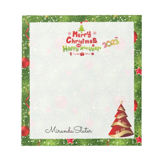 Bloc-note Joyeux Noël et Bonne Année2023 (Devant)