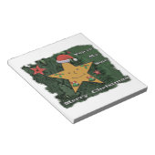 Bloc-note Joyeux Noël étoile en pain d'épice (Incliné)