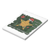 Bloc-note Joyeux Noël étoile en pain d'épice (Tourné)