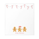 Bloc-note Joyeux Noël Gingerbread Hommes (Devant)