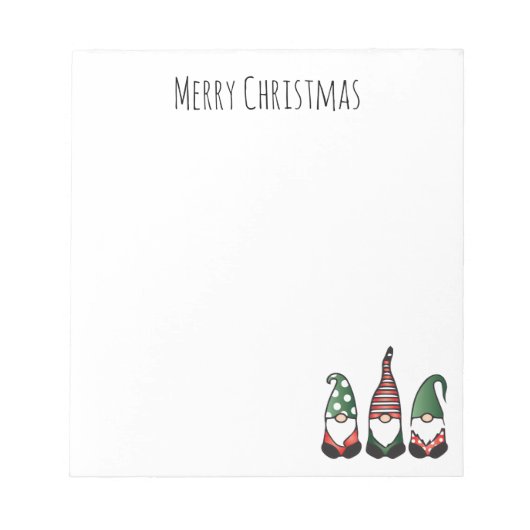 Bloc-note Joyeux Noël Gnomes (Devant)