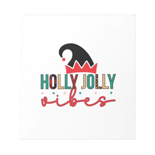 Bloc-note Joyeux Noël Holly Jolly Vibes (Devant)