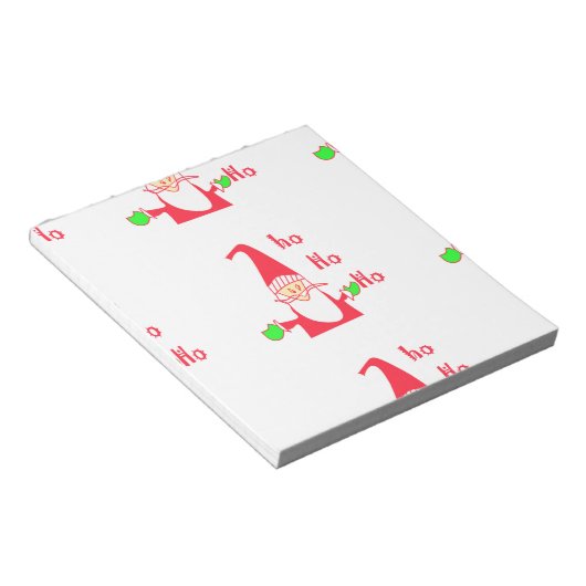 Bloc-note Joyeux Noël Joyeux Noël Drôle Père Noël Hohoho (Incliné)