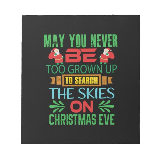 Bloc-note Joyeux Noël Le Ciel Le Soir De Noël (Devant)