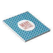 Bloc-note Joyeux Noël Motif sans couture Texture bleue (Incliné)