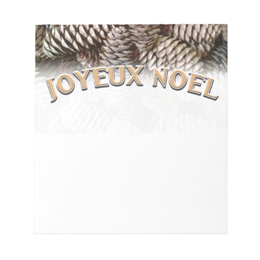 Bloc-note Joyeux Noel Noël Pine Cône de Noël (Devant)