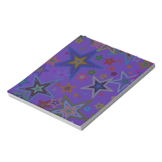 Bloc-note Joyeux Noël noir pourpre, étoiles Ciel étoile (Tourné)