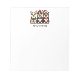 Bloc-note Joyeux Noël Pembroke Welsh Corgi Chiens