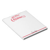 Bloc-note Joyeux Noël Script Ajouter Votre Nom Cadeau Bloc-n (Incliné)