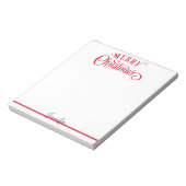 Bloc-note Joyeux Noël Script Ajouter Votre Nom Cadeau Bloc-n (Tourné)