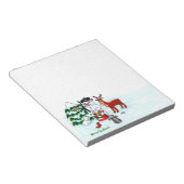 Bloc-note Joyeux Noël ! Snowman avec amis (Incliné)