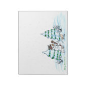 Bloc-note Joyeux Noël ! Snowman avec chat et chiot (Tourné)