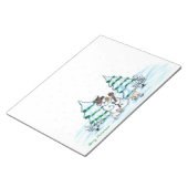 Bloc-note Joyeux Noël ! Snowman avec chat et chiot (Incliné)