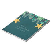 Bloc-note Joyeux Noël vert et une bonne bannière du Nouvel A (Tourné)