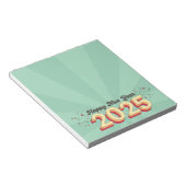Bloc-note Joyeux Nouvel An 2025 vacances rétro fun texte (Incliné)