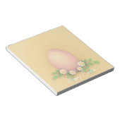 Bloc-note Joyeux Oeuf de Pâques et fleurs de printemps (Incliné)